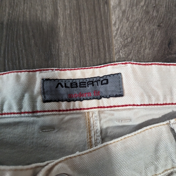 READ. Alberto men's Beige Cotton Jeans.  Size 40/32. Stone Dyes Twill. Stained. - Picture 16 of 16